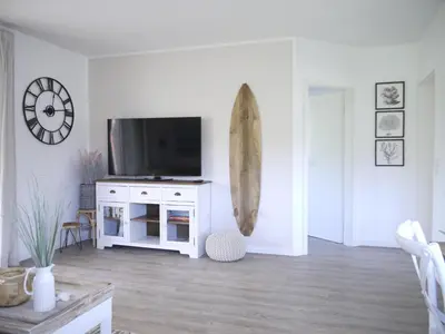 TV/Unterhaltungsangebot in der Unterkunft Ferienhaus Haffliebe