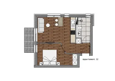 Grundriss der Unterkunft Sturmfrei Suite 8