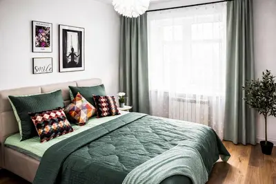 Ein Bett oder Betten in einem Zimmer der Unterkunft kleine Fine