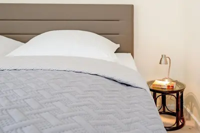 Ein Bett oder Betten in einem Zimmer der Unterkunft Haus Eva Mar am Meer Appartement 2