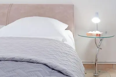 Ein Bett oder Betten in einem Zimmer der Unterkunft Haus Eva Mar am Meer Appartement 7