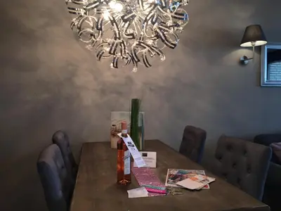 Ein Sitzbereich in der Unterkunft StrandSUITE Scharbeutz