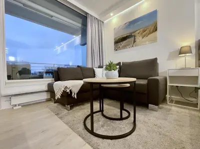 Ein Sitzbereich in der Unterkunft Maritim Residenz 6 - Sea Lounge