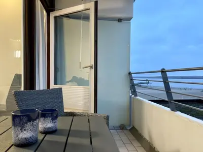 Ein Balkon oder eine Terrasse in der Unterkunft Maritim Residenz 6 - Sea Lounge