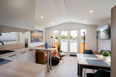 Küche/Küchenzeile in der Unterkunft Ostseecamp Ferienhaus 