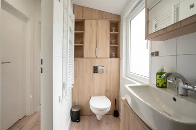 Ein Badezimmer in der Unterkunft Ostseecamp Ferienhaus 