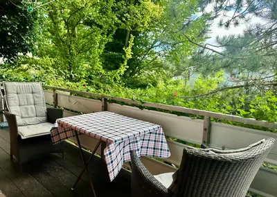 Ein Garten an der Unterkunft Haus Memel