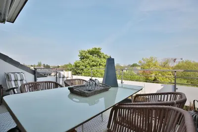 Ein Balkon oder eine Terrasse in der Unterkunft Am Kardohr 5 Appartement Weitblick
