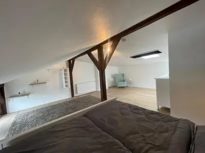 Ein Bett oder Betten in einem Zimmer der Unterkunft Ferienwohnung Hansezauber Lübeck