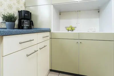 Küche/Küchenzeile in der Unterkunft Haus Eva Mar am Meer Appartement 1