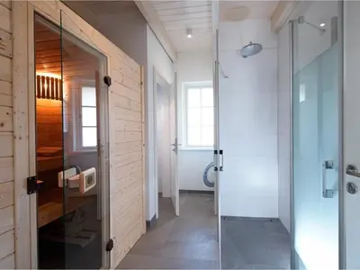 Ein Badezimmer in der Unterkunft Stechelhus Doppelhaushälfte