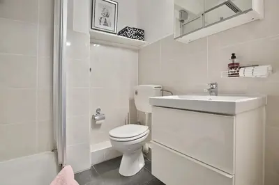 Ein Badezimmer in der Unterkunft Haus Bergstraße 35 Appartement 16