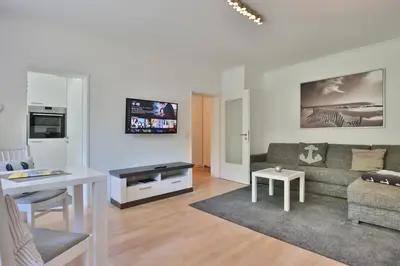 TV/Unterhaltungsangebot in der Unterkunft Im Brook 28 Appartement 2 Kleine Idylle