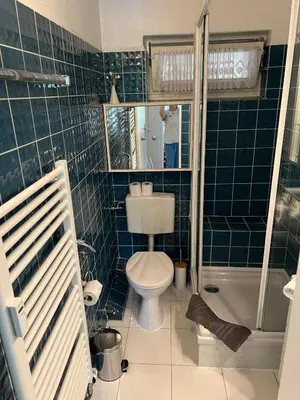 Ein Badezimmer in der Unterkunft Wolburg