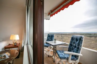 Ein Balkon oder eine Terrasse in der Unterkunft Lieblingsnest im Plaza Hotel