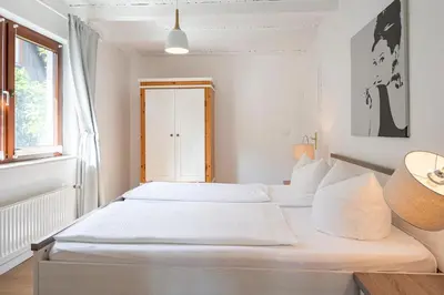 Ein Bett oder Betten in einem Zimmer der Unterkunft Lieblingsort Freundschaft