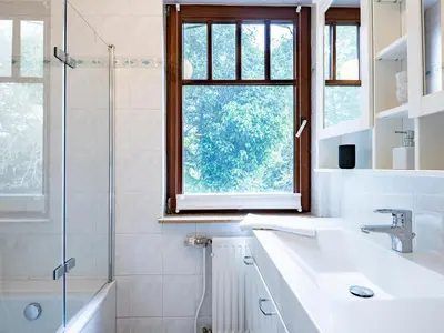 Ein Badezimmer in der Unterkunft Lieblingsort fröhlichkeit
