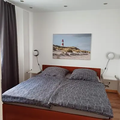 Ein Bett oder Betten in einem Zimmer der Unterkunft Kleine Wohnung in Bad Schwartau