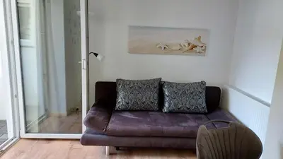 Ein Sitzbereich in der Unterkunft Kleine Wohnung in Bad Schwartau
