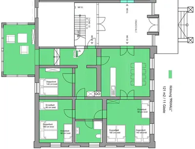 Grundriss der Unterkunft Gutshaus KVH FeWo Priwall