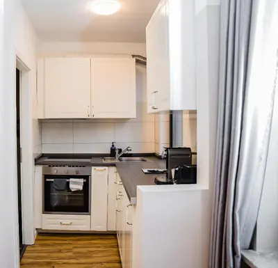 Küche/Küchenzeile in der Unterkunft Cozy and central Apartment Lübeck