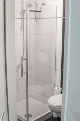 Ein Badezimmer in der Unterkunft Studio Apartment am Kurpark