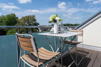 Ein Balkon oder eine Terrasse in der Unterkunft Helsinki