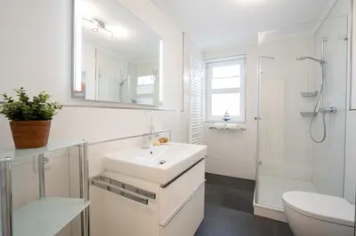 Ein Badezimmer in der Unterkunft Seesand Nr 4