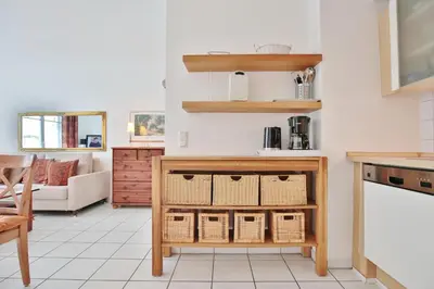 Küche/Küchenzeile in der Unterkunft Haus Strandstrasse 150 Appartement 11