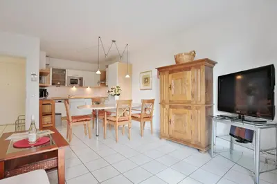 Küche/Küchenzeile in der Unterkunft Haus Strandstrasse 150 Appartement 11