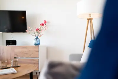 TV/Unterhaltungsangebot in der Unterkunft Panoramic Auszeit mit Meerblick
