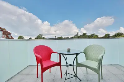 Ein Balkon oder eine Terrasse in der Unterkunft Haus Sommertraum Haus Sommertraum, Appartement 6 