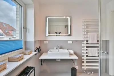 Ein Badezimmer in der Unterkunft Haus Sommertraum Haus Sommertraum, Appartement 6 