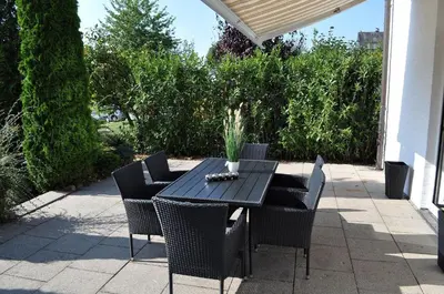 Ein Garten an der Unterkunft Haus Heß Ferienwohnung Nr 04