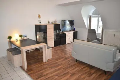 Küche/Küchenzeile in der Unterkunft Haus Heß Ferienwohnung Nr 07