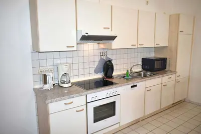 Küche/Küchenzeile in der Unterkunft Haus Heß Ferienwohnung Nr 07