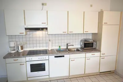 Küche/Küchenzeile in der Unterkunft Haus Heß Ferienwohnung Nr 10