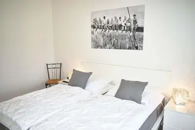 Ein Bett oder Betten in einem Zimmer der Unterkunft Haus Heß Ferienwohnung Nr 10