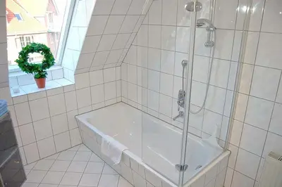 Ein Badezimmer in der Unterkunft Haus Heß Ferienwohnung Nr 12
