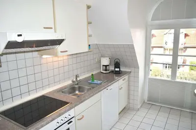 Küche/Küchenzeile in der Unterkunft Haus Heß Ferienwohnung Nr 12