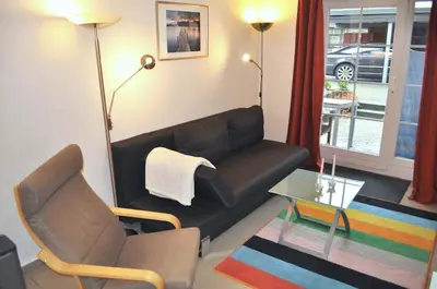 Ein Sitzbereich in der Unterkunft Villa Seestern Ferienwohnung Nr 01