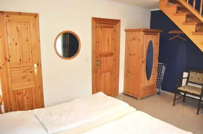 Ein Bett oder Betten in einem Zimmer der Unterkunft Villa Seestern Ferienwohnung Nr 02