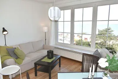 Ein Sitzbereich in der Unterkunft Villa Seestern Ferienwohnung Nr 04