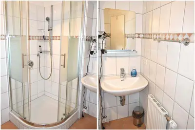 Ein Badezimmer in der Unterkunft Villa Seestern Ferienwohnung Nr 07