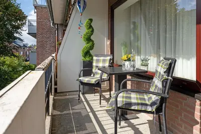 Ein Balkon oder eine Terrasse in der Unterkunft Appartement Strandluft