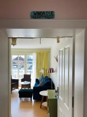 Ein Sitzbereich in der Unterkunft Villa Luisa