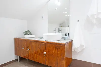 Ein Badezimmer in der Unterkunft Dat Süselhuus