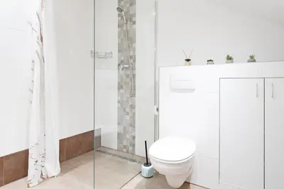 Ein Badezimmer in der Unterkunft Dat Süselhuus