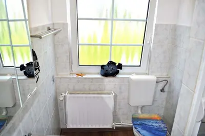 Ein Badezimmer in der Unterkunft Seeadler Ferienwohnung