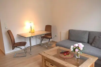 Ein Sitzbereich in der Unterkunft Seepassage Ferienwohnung Nr 02